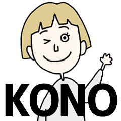 KONO's BLONDE BOB hair MOVE STICKER!!