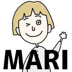 MARI's BLONDE BOB hair MOVE STICKER!!