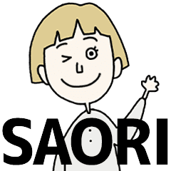 SAORI's BLONDE BOB hair MOVE STICKER!!