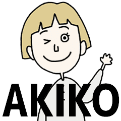 AKIKO's BLONDE BOB hair MOVE STICKER!!