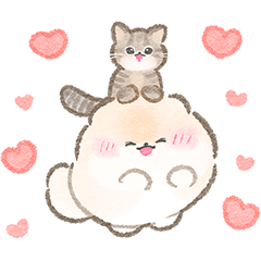 Popochi & Cat's Positive Stickers