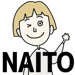 NAITO's BLONDE BOB hair MOVE STICKER!!