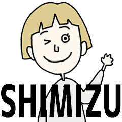 SHIMIZU's BLONDE BOB hair MOVE STICKER!!