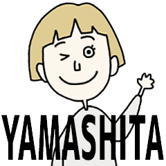 YAMASHITA's BLONDE BOB hair MOVE STICKER