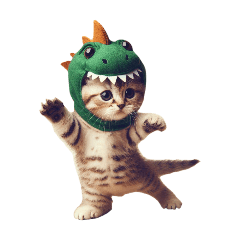 [Forarrangement] Dinosaur cosplay kitten