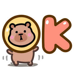 Cute capybara's sticker 30