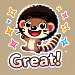 Afro Mongoose Stickers@SFW