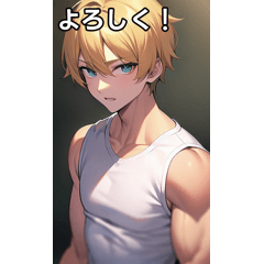 muscular blonde boy