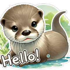 Realistic & Cute Otter LINE Stickers