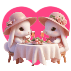 The little rabbit: in love