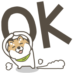 Simple sticker of shibainu