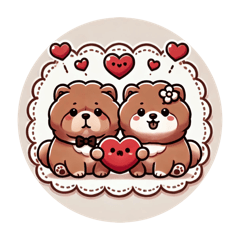 Valentines chow chow couple