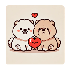 Valentines lovely chow chow couple