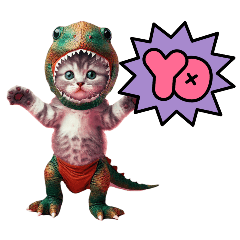 dinosaur cat cute