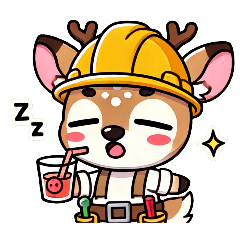 Deer animal engineer working on site