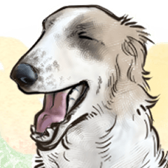 Various Borzoi Sticker 3