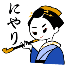animation samurai and oiran stickers