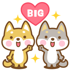 Shiba Dogs Simple Big Sticker