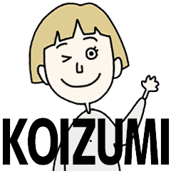 KOIZUMI's BLONDE BOB hair MOVE STICKER!!