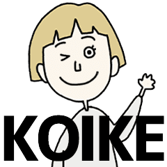 KOIKE's BLONDE BOB hair MOVE STICKER!!