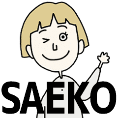SAEKO's BLONDE BOB hair MOVE STICKER!!