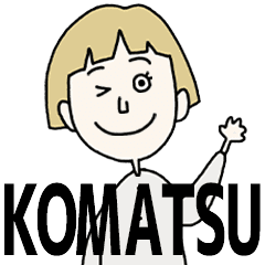 KOMATSU's BLONDE BOB hair MOVE STICKER!!