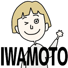 IWAMOTO's BLONDE BOB hair MOVE STICKER!!