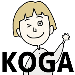 KOGA's BLONDE BOB hair MOVE STICKER!!