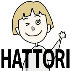HATTORI's BLONDE BOB hair MOVE STICKER!!