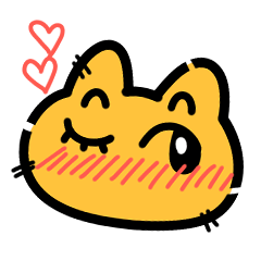 Showa-style cat sticker