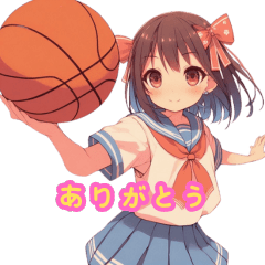 Cute basketball female player2