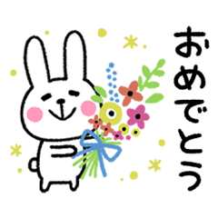 pretty rabbit  everyday sticker