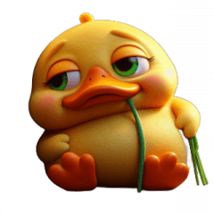 Green Onion Duck Side-eye,