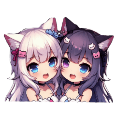 cat ear chibicara girls