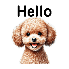 Toy poodle LINE stickers.