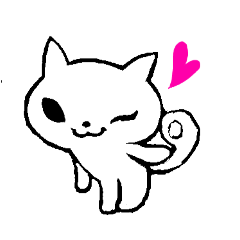 ねこちゃんスタンプ2文字なし