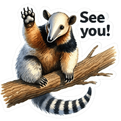 Realistic & Cute Tamandua LINE Stickers