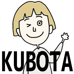 KUBOTA's BLONDE BOB hair MOVE STICKER!!
