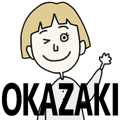 OKAZAKI's BLONDE BOB hair MOVE STICKER!!