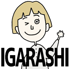 IGARASHI's BLONDE BOB hair MOVE STICKER!