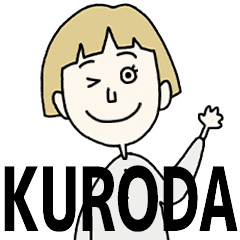 KURODA's BLONDE BOB hair MOVE STICKER!!
