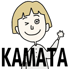 KAMATA's BLONDE BOB hair MOVE STICKER!!