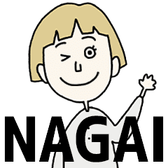 NAGAI's BLONDE BOB hair MOVE STICKER!!