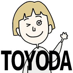 TOYODA's BLONDE BOB hair MOVE STICKER!!