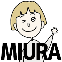 MIURA's BLONDE BOB hair MOVE STICKER!!