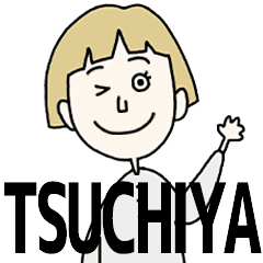 TSUCHIYA's BLONDE BOB hair MOVE STICKER!