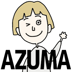 AZUMA's BLONDE BOB hair MOVE STICKER!!