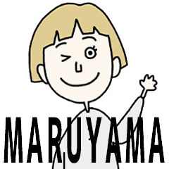MARUYAMA's BLONDE BOB hair MOVE STICKER!