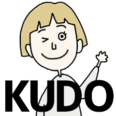 KUDO's BLONDE BOB hair MOVE STICKER!!