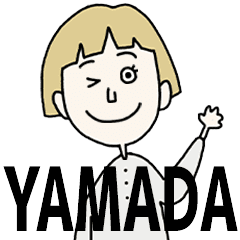 YAMADA's BLONDE BOB hair MOVE STICKER!!